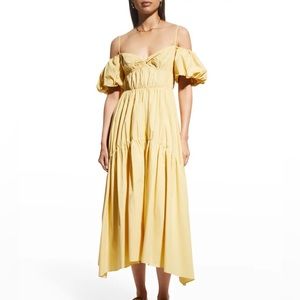 WORN ONCE vince draped cold shoulder sand dress